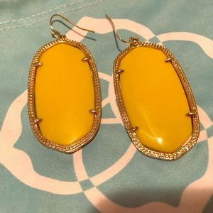 Kendra Scott Danielle Mustard Yellow Earrings